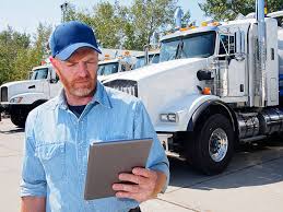 Truck Driver with computer